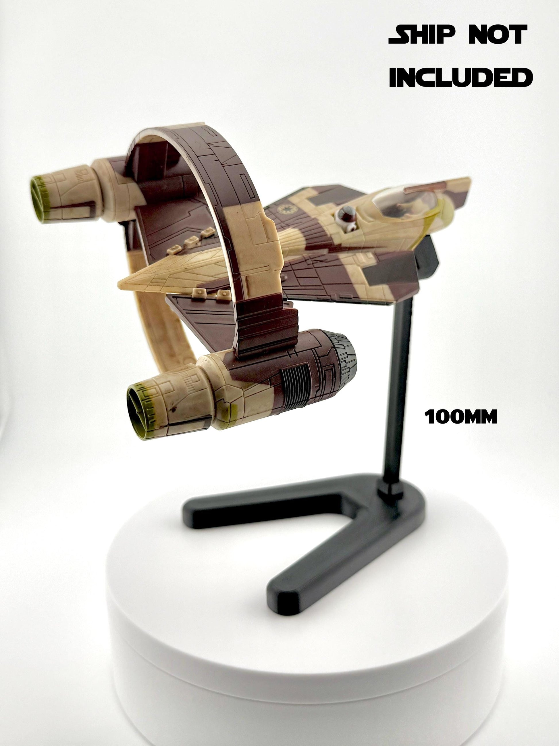 Jedi Starfighter Flight Stand for Micro Galaxy Squadron | Cosmic Swap Flight Stands | Fixed-Height, Multi-Height, Dynamic Packs