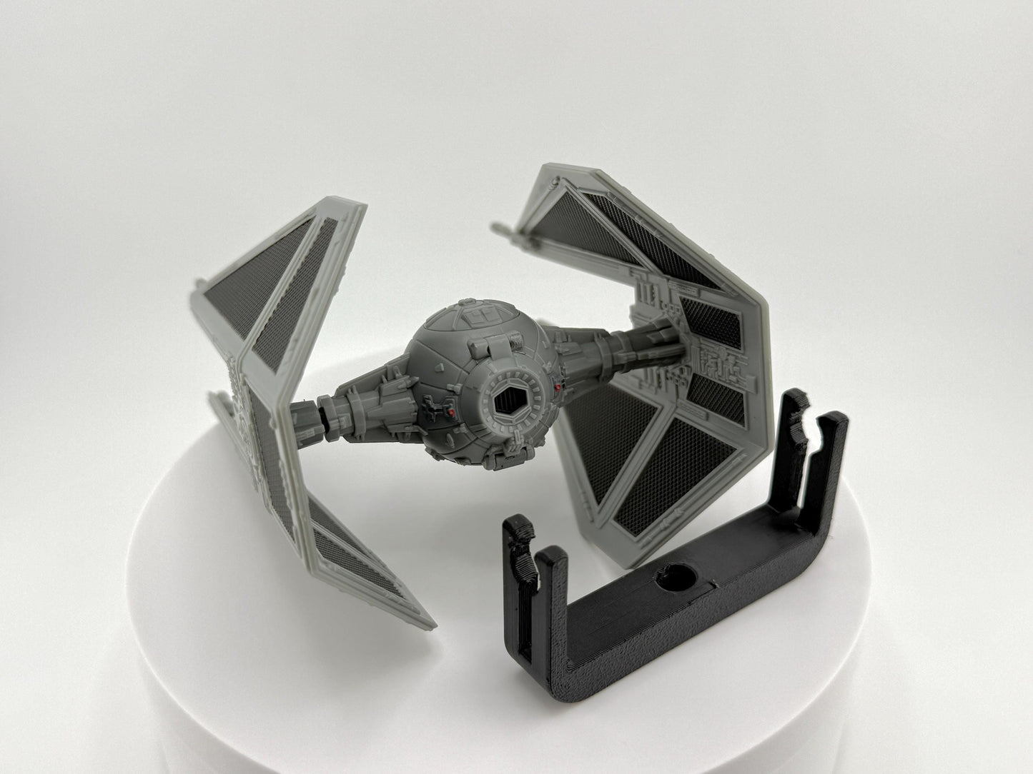 TIE Interceptor Flight Stand for Micro Galaxy Squadron | Cosmic Swap Flight Stands | Fixed-Height, Multi-Height, Dynamic Packs | Starfighter