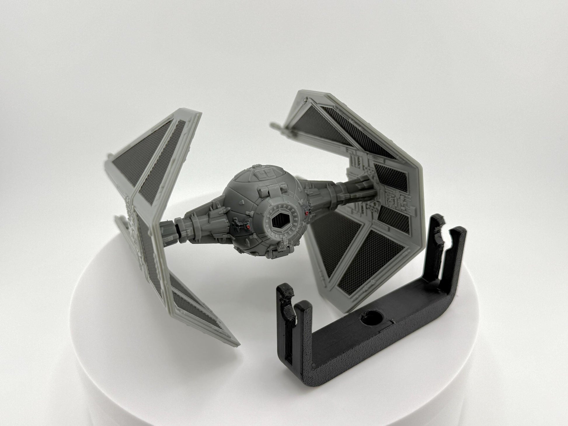 TIE Interceptor Flight Stand for Micro Galaxy Squadron | Cosmic Swap Flight Stands | Fixed-Height, Multi-Height, Dynamic Packs | Starfighter