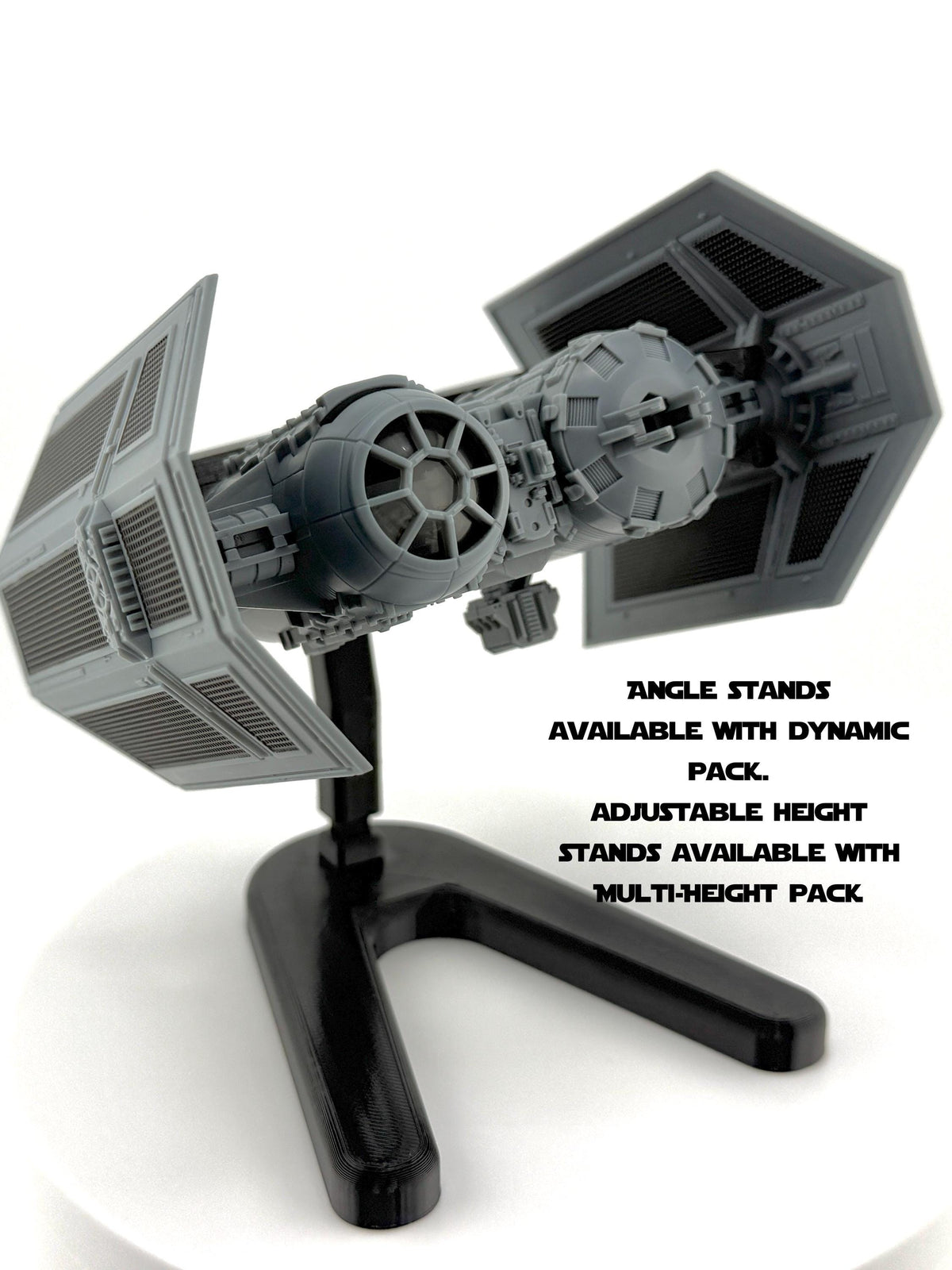 TIE Bomber Flight Stand STL File | Modular Display Stand for Micro Galaxy Squadron | Cosmic Swap Flight Stands Digital Download