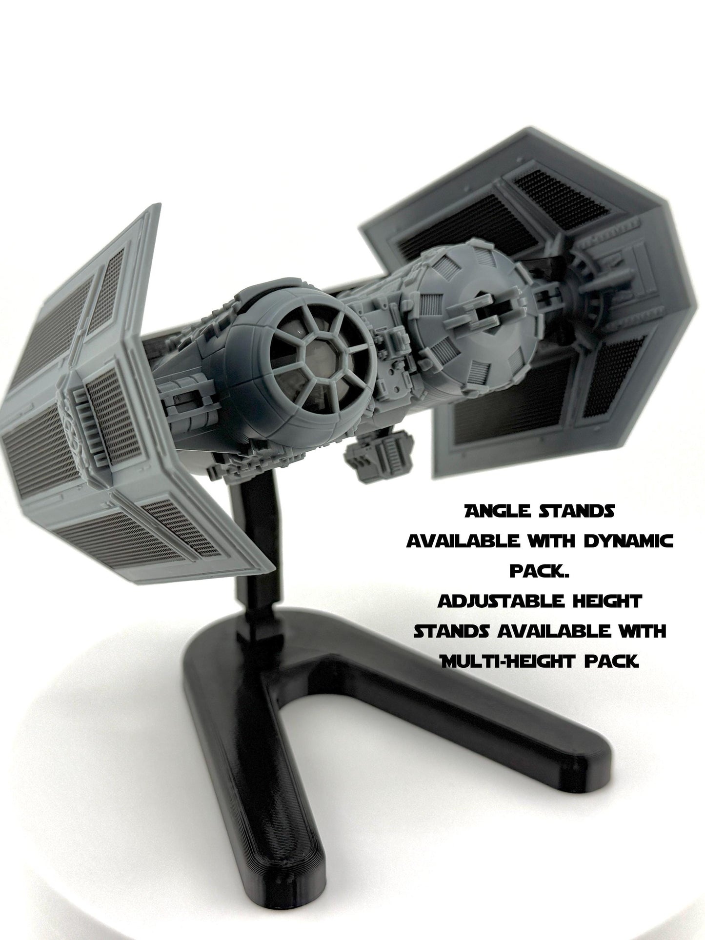 TIE Bomber Flight Stand STL File | Modular Display Stand for Micro Galaxy Squadron | Cosmic Swap Flight Stands Digital Download