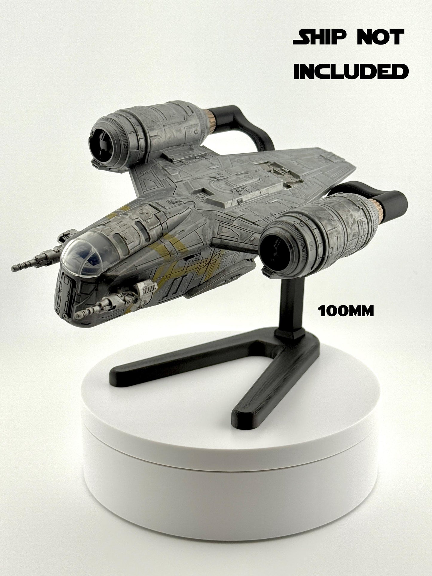 Razor Crest Flight Stand STL File | Modular Display Stand for Micro Galaxy Squadron | Cosmic Swap Flight Stands Digital Download