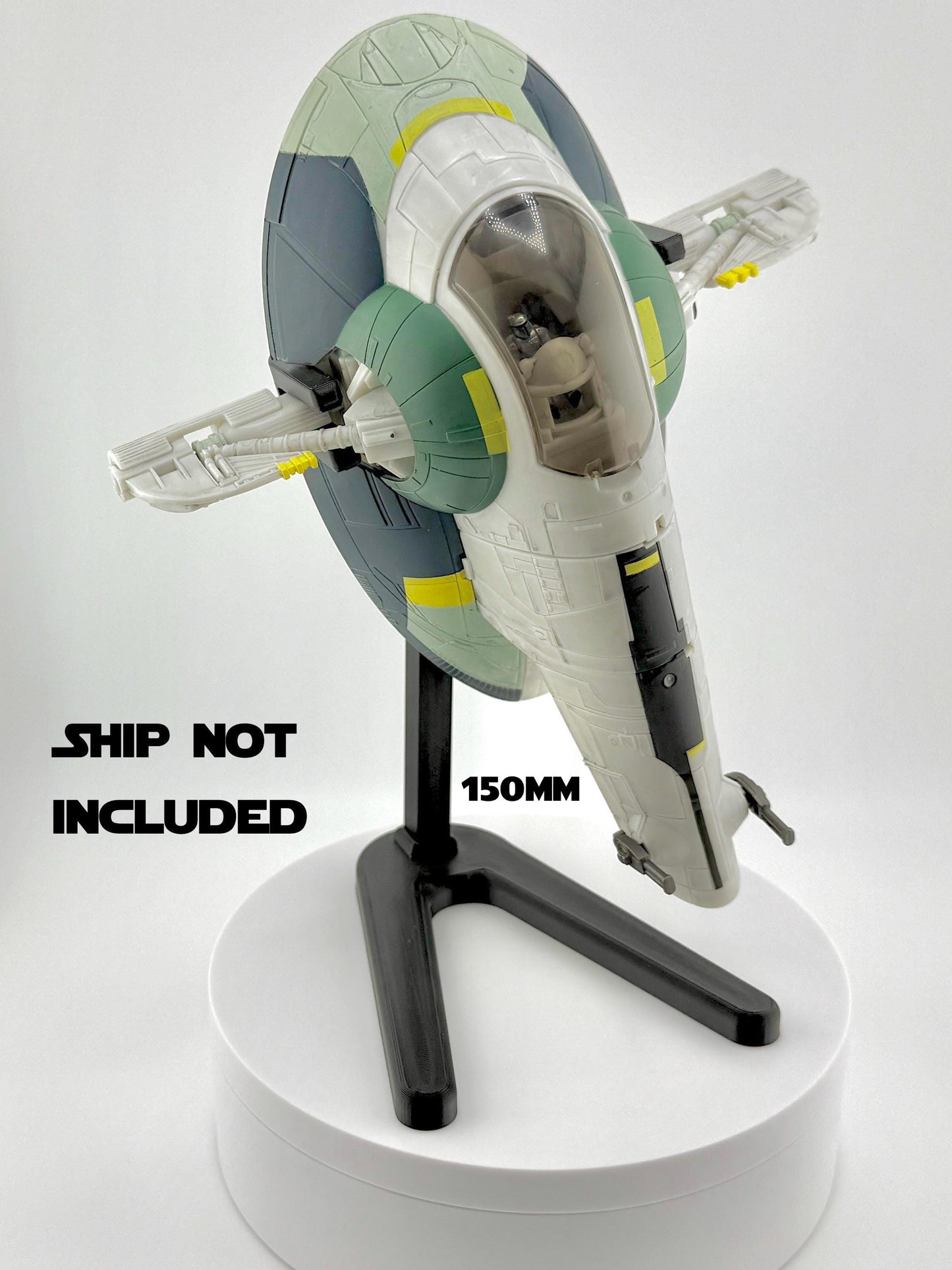 Boba Fett’s Starship (Slave 1) Flight Stand STL File | Modular Display Stand for Micro Galaxy Squadron | Cosmic Swap Digital Download