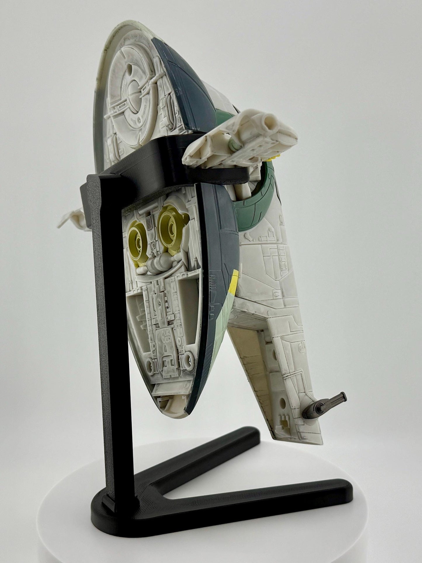Boba Fett’s Starship (Slave 1) Flight Stand STL File | Modular Display Stand for Micro Galaxy Squadron | Cosmic Swap Digital Download