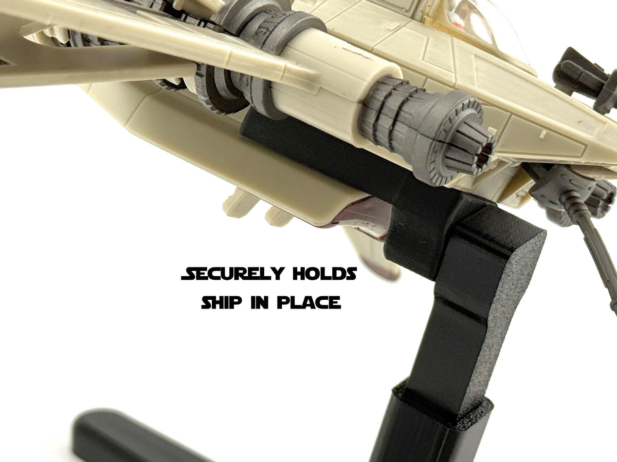 ARC-170 Flight Stand STL File | Modular Display Stand for Micro Galaxy Squadron | Cosmic Swap Flight Stands Digital Download