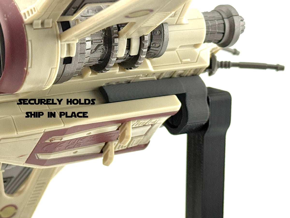 ARC-170 Flight Stand STL File | Modular Display Stand for Micro Galaxy Squadron | Cosmic Swap Flight Stands Digital Download