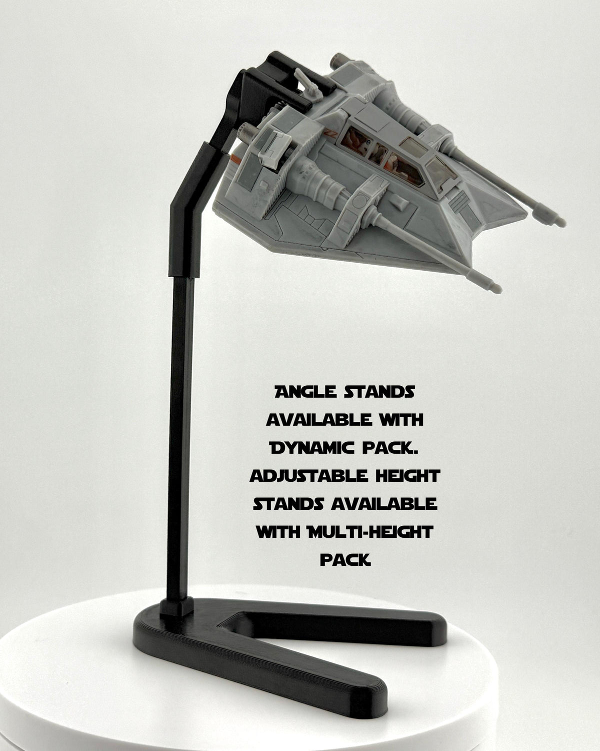 Snowspeeder Flight Stand STL File | Modular Display Stand for Micro Galaxy Squadron | Cosmic Swap Flight Stands Digital Download