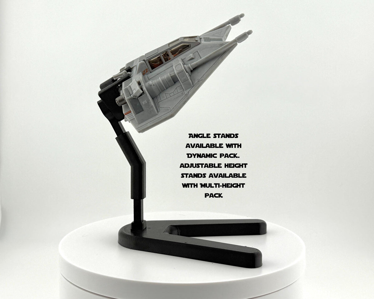 Snowspeeder Flight Stand STL File | Modular Display Stand for Micro Galaxy Squadron | Cosmic Swap Flight Stands Digital Download