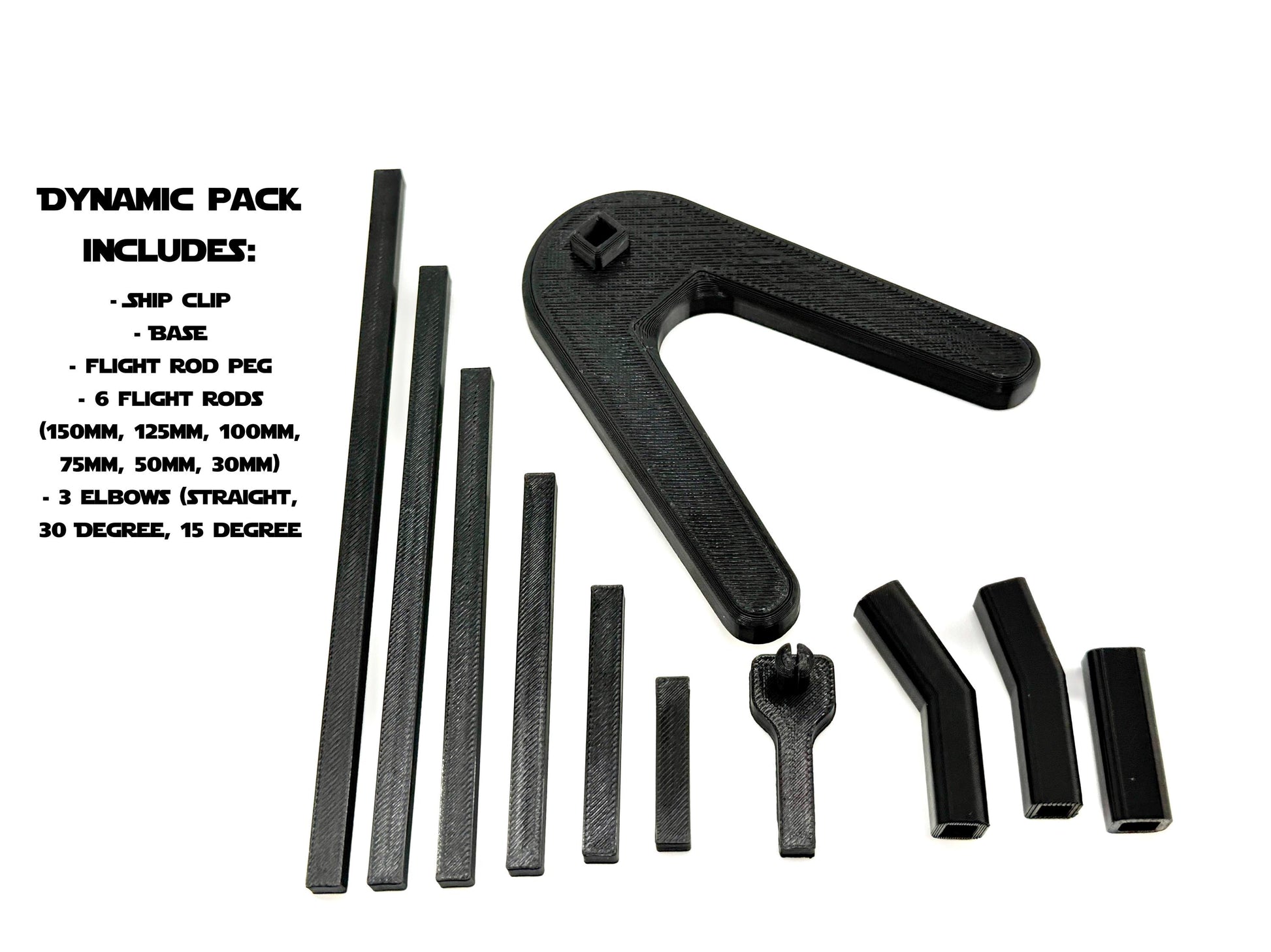 TIE Fighter Flight Stand STL File | Modular Display Stand for Micro Galaxy Squadron | Cosmic Swap Flight Stands Digital Download