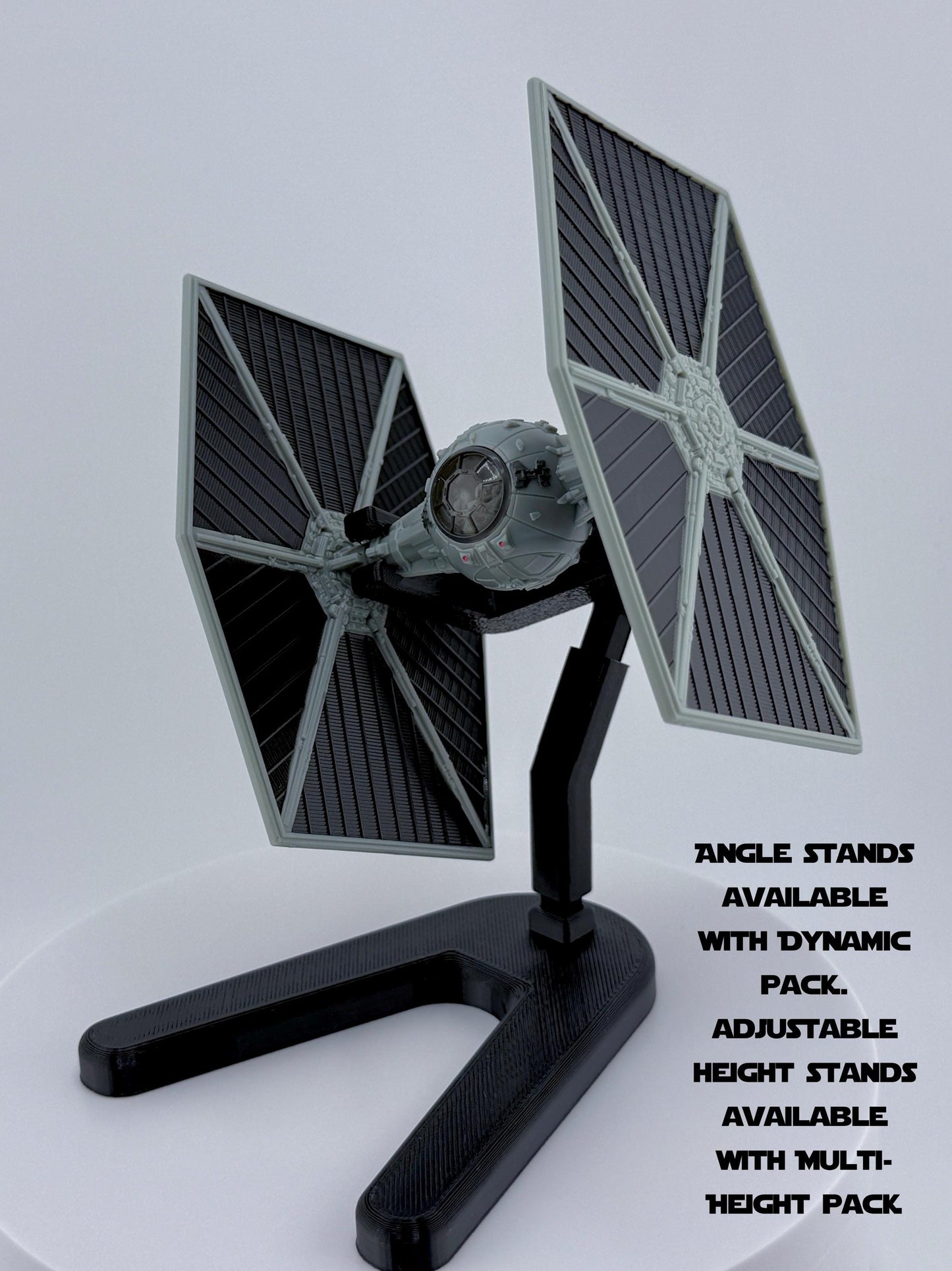 TIE Fighter Flight Stand – Cosmic Swap Modular Display System for Micro Galaxy Squadron | Fixed-Height, Multi-Height, and Dynamic Packs