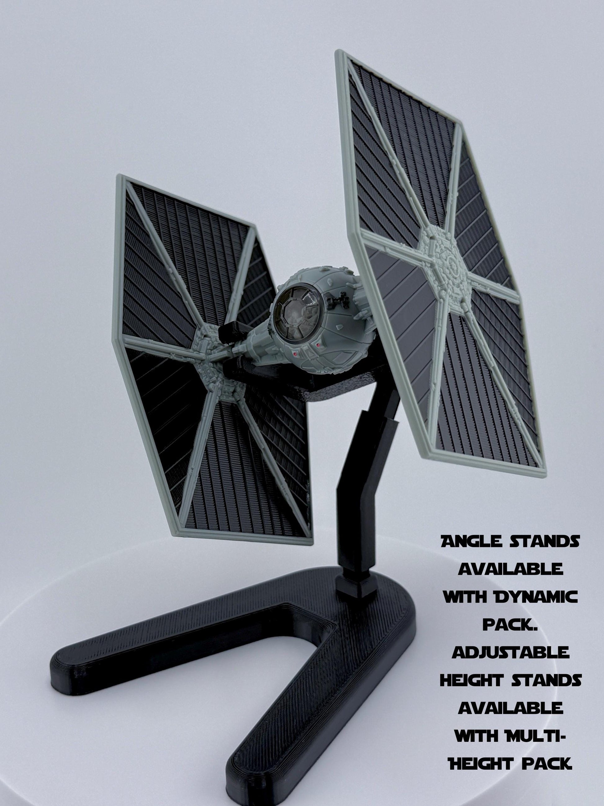 TIE Fighter Flight Stand – Cosmic Swap Modular Display System for Micro Galaxy Squadron | Fixed-Height, Multi-Height, and Dynamic Packs