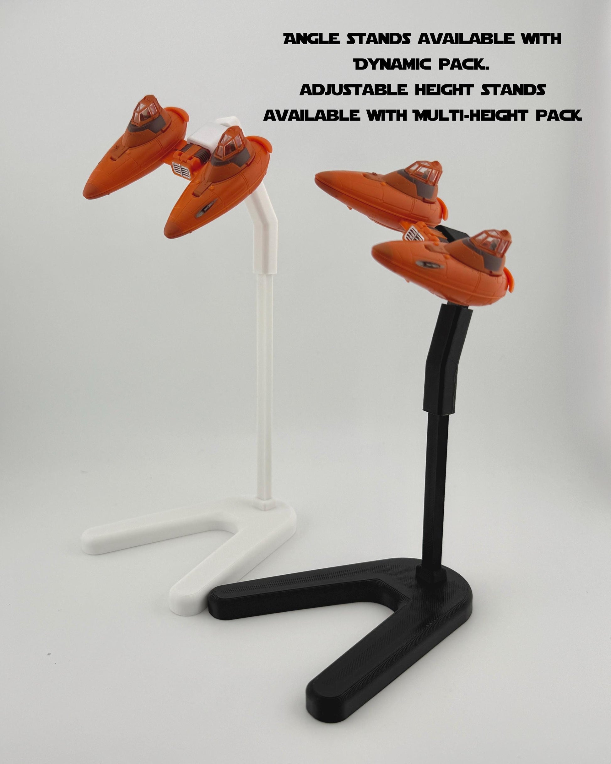 Cloud Car Flight Stand for Micro Galaxy Squadron | Cosmic Swap Flight Stands | Fixed-Height, Multi-Height, Dynamic Packs