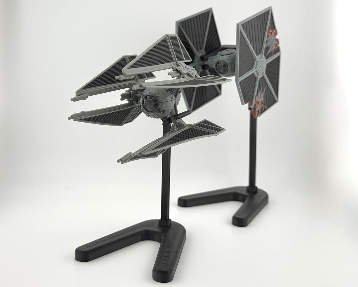 TIE Defender Flight Stand STL File for Micro Galaxy Squadron | Cosmic Swap Flight Stands | Modular Display System Digital Download