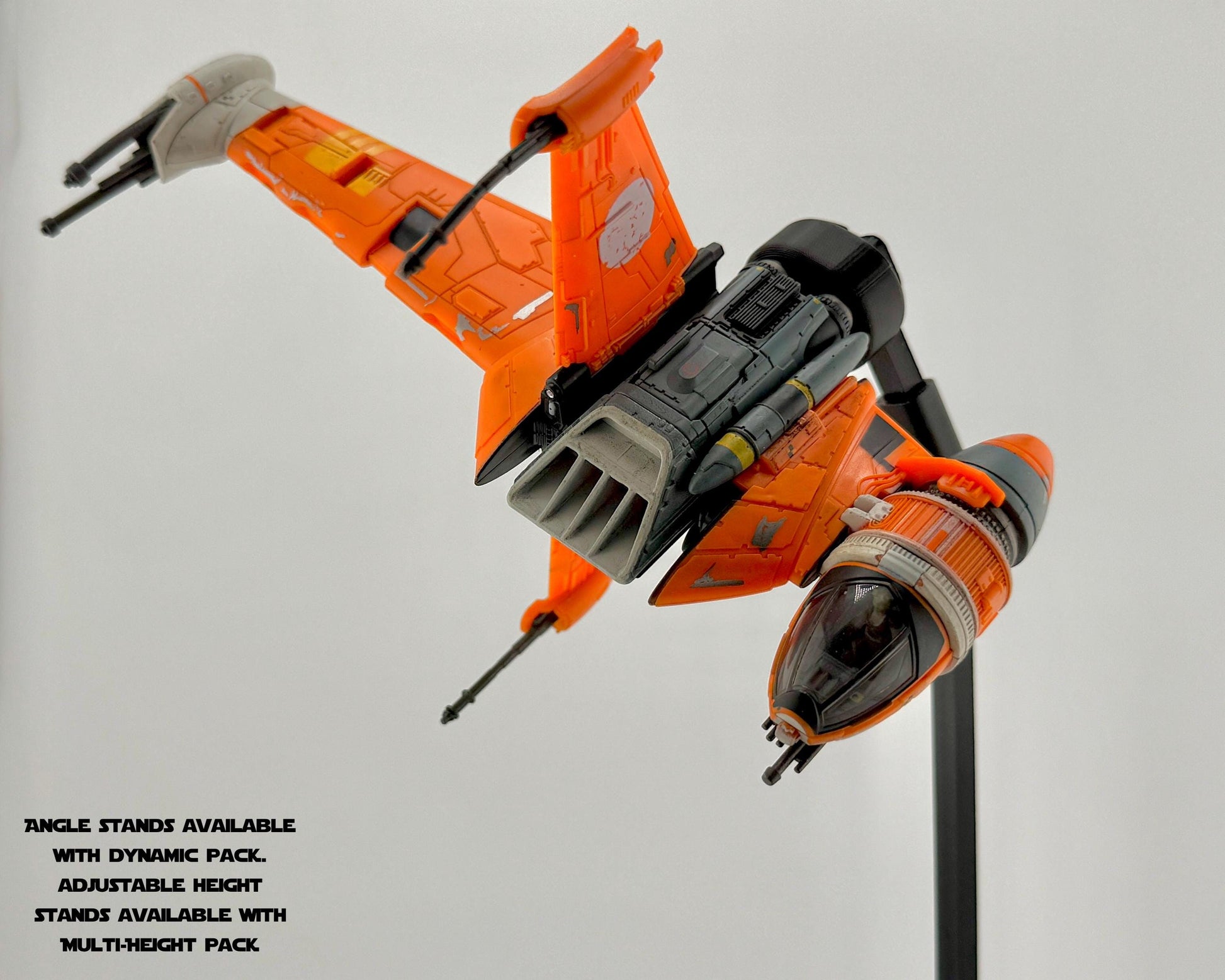 B-Wing Flight Stand STL File | Modular Display Stand for Micro Galaxy Squadron | Cosmic Swap Flight Stands Digital Download