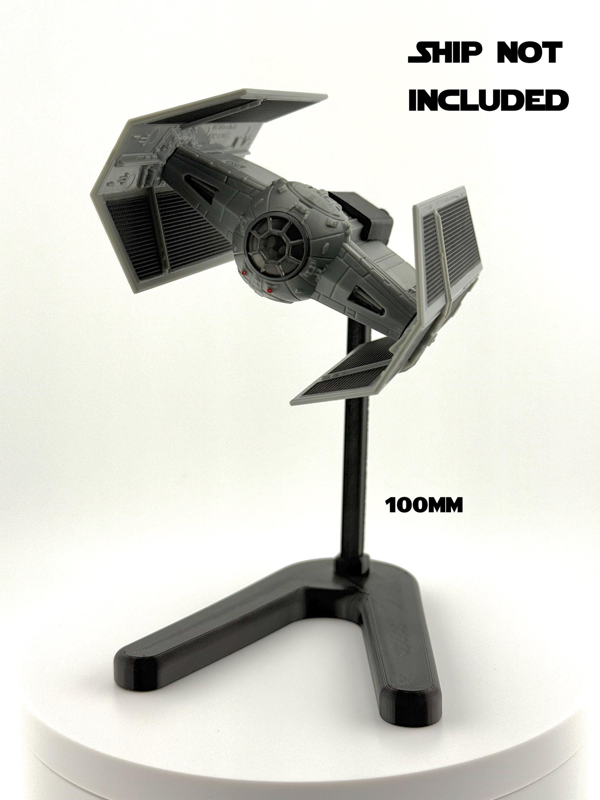 Darth Vader’s TIE Advanced Flight Stand for Micro Galaxy Squadron | Cosmic Swap Display System | Fixed-Height, Multi-Height, Dynamic Packs