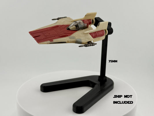 A-Wing Flight Stand STL File | Modular Display Stand for Micro Galaxy Squadron | Cosmic Swap Flight Stands Digital Download