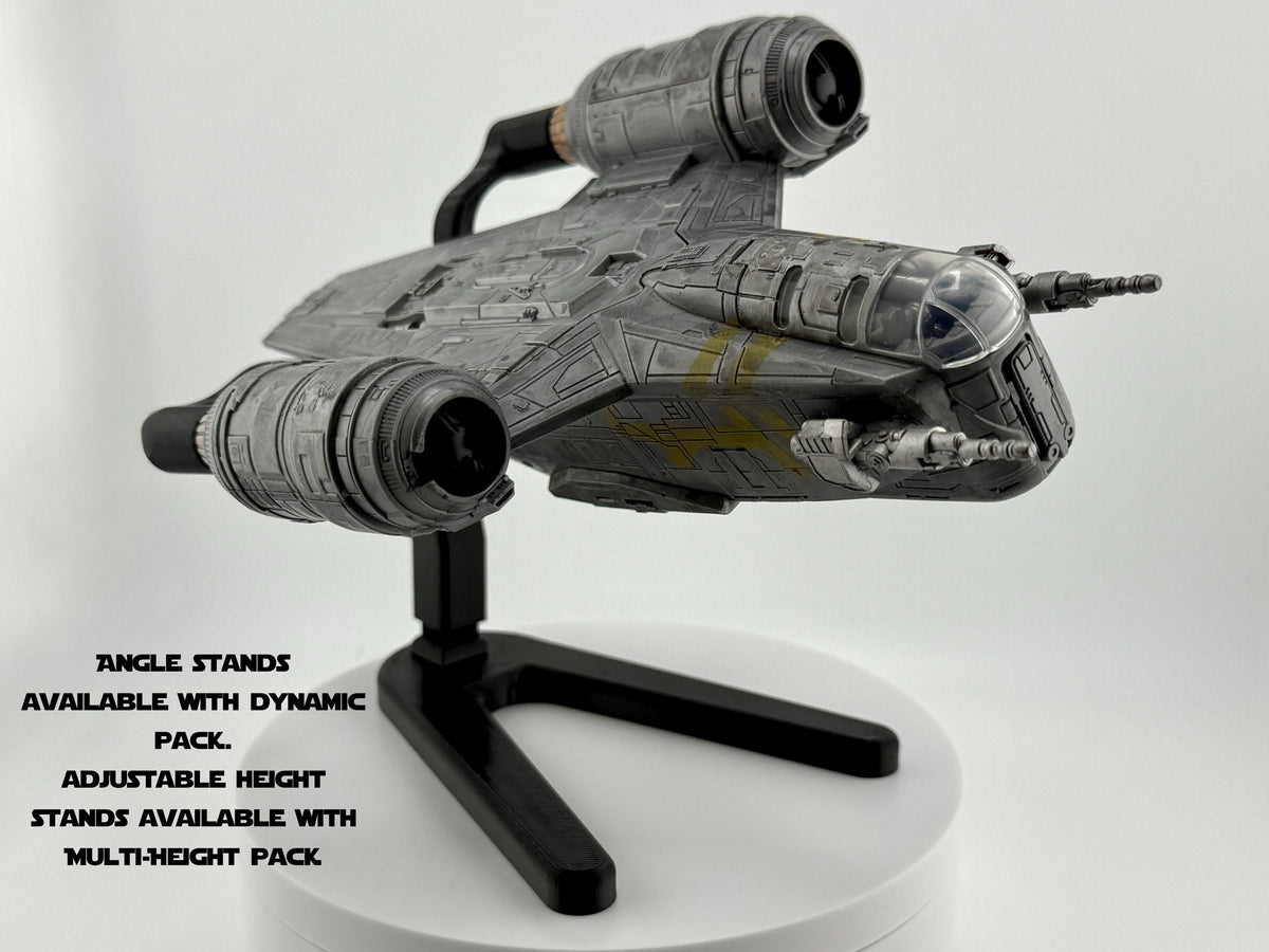Razor Crest Flight Stand for Micro Galaxy Squadron | Cosmic Swap Flight Stands | Fixed-Height, Multi-Height, Dynamic Packs | Starship