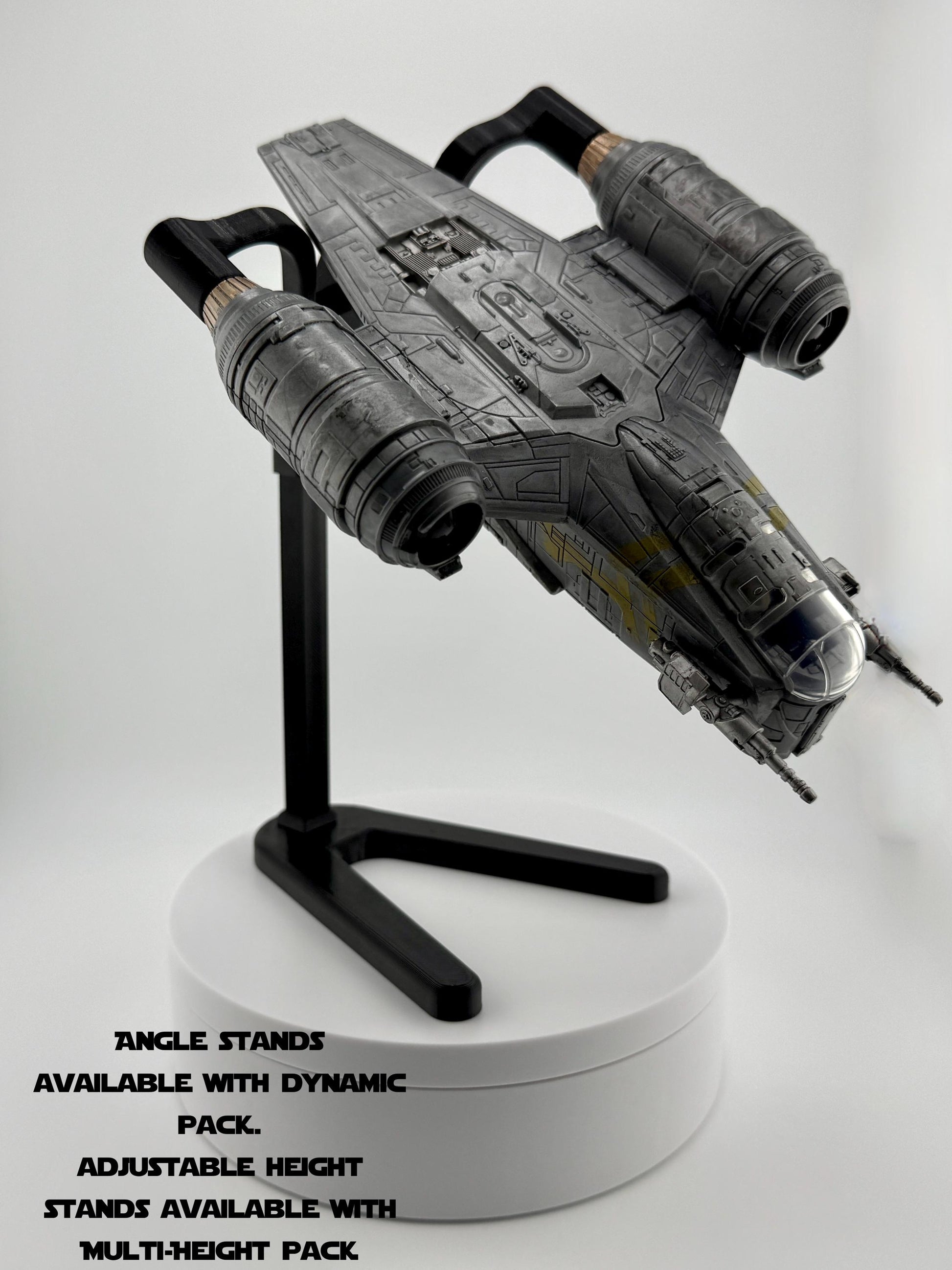 Razor Crest Flight Stand for Micro Galaxy Squadron | Cosmic Swap Flight Stands | Fixed-Height, Multi-Height, Dynamic Packs | Starship