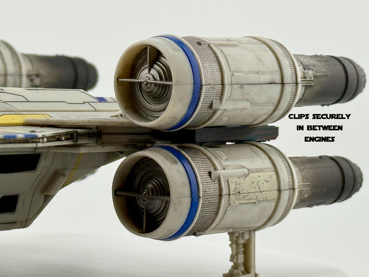 U-Wing Flight Stand for Micro Galaxy Squadron | Cosmic Swap Flight Stands | Fixed-Height, Multi-Height, Dynamic Packs | Starship Stand