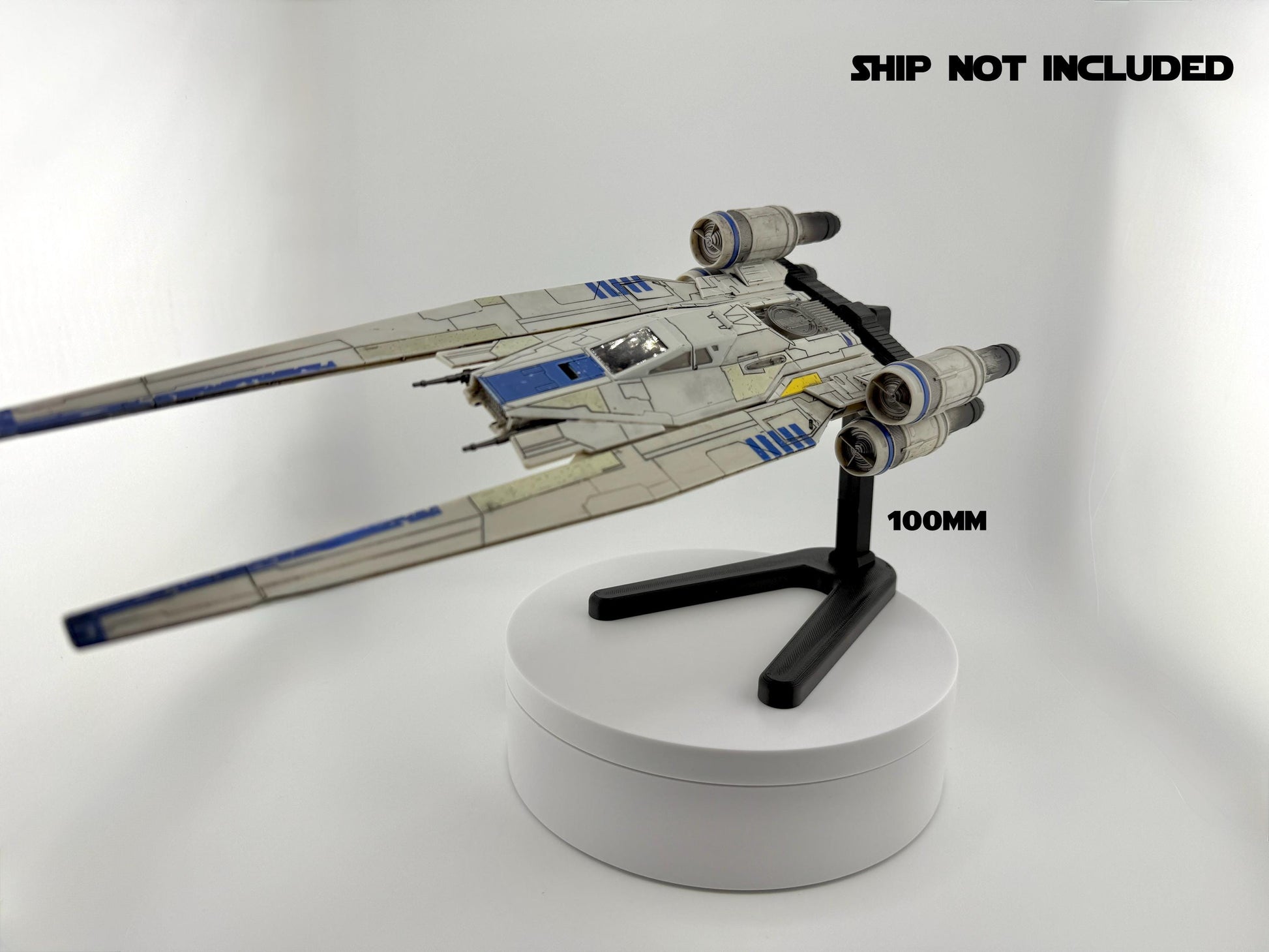 U-Wing Flight Stand for Micro Galaxy Squadron | Cosmic Swap Flight Stands | Fixed-Height, Multi-Height, Dynamic Packs | Starship Stand