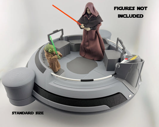 Senate Pod Diorama 1/12 Scale | Star Wars Black Series Display Stand 6 Inch Figure Diorama | Model Kit and Size Options | Landspeeder Luke