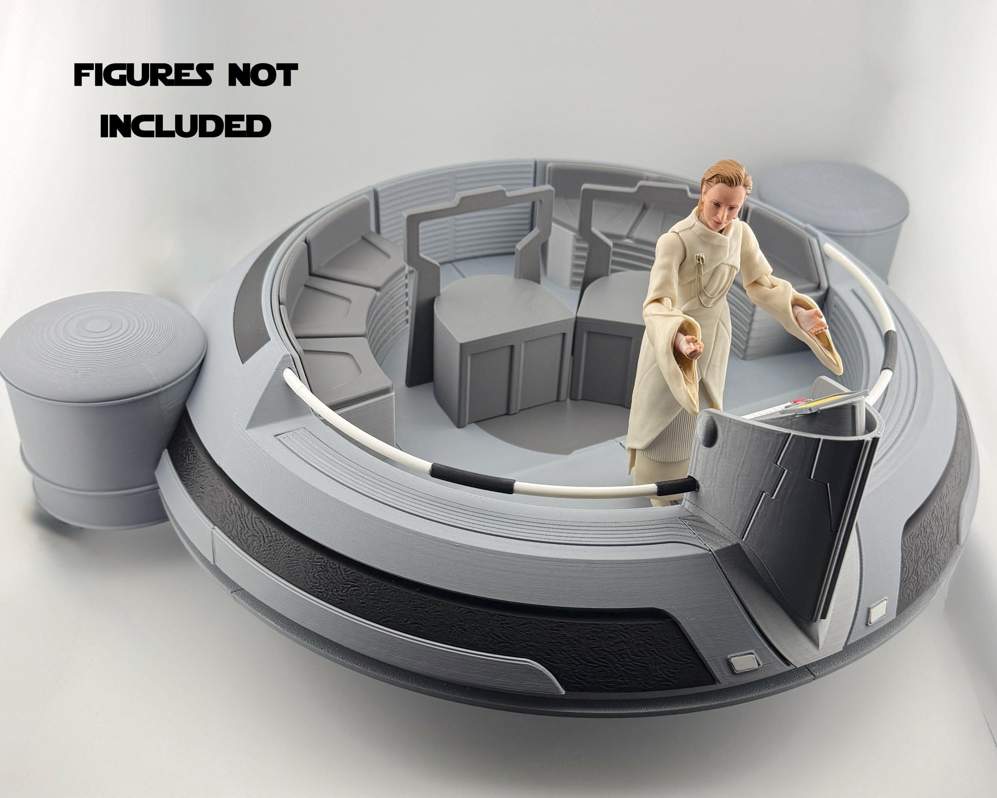 Senate Pod Diorama 1/12 Scale | Star Wars Black Series Display Stand 6 Inch Figure Diorama | Model Kit and Size Options | Landspeeder Luke