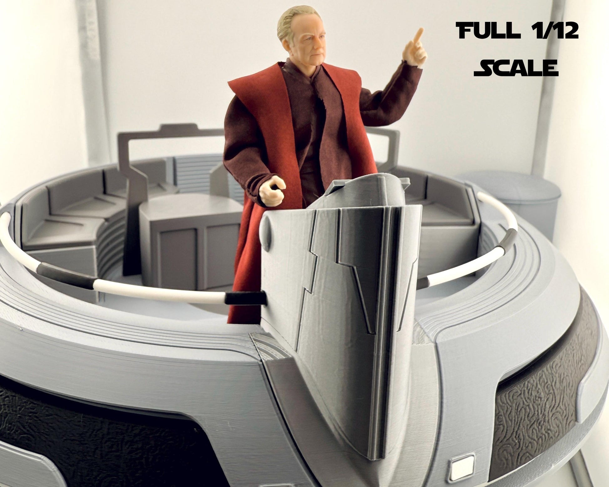Senate Pod Diorama 1/12 Scale | Star Wars Black Series Display Stand 6 Inch Figure Diorama | Model Kit and Size Options | Landspeeder Luke