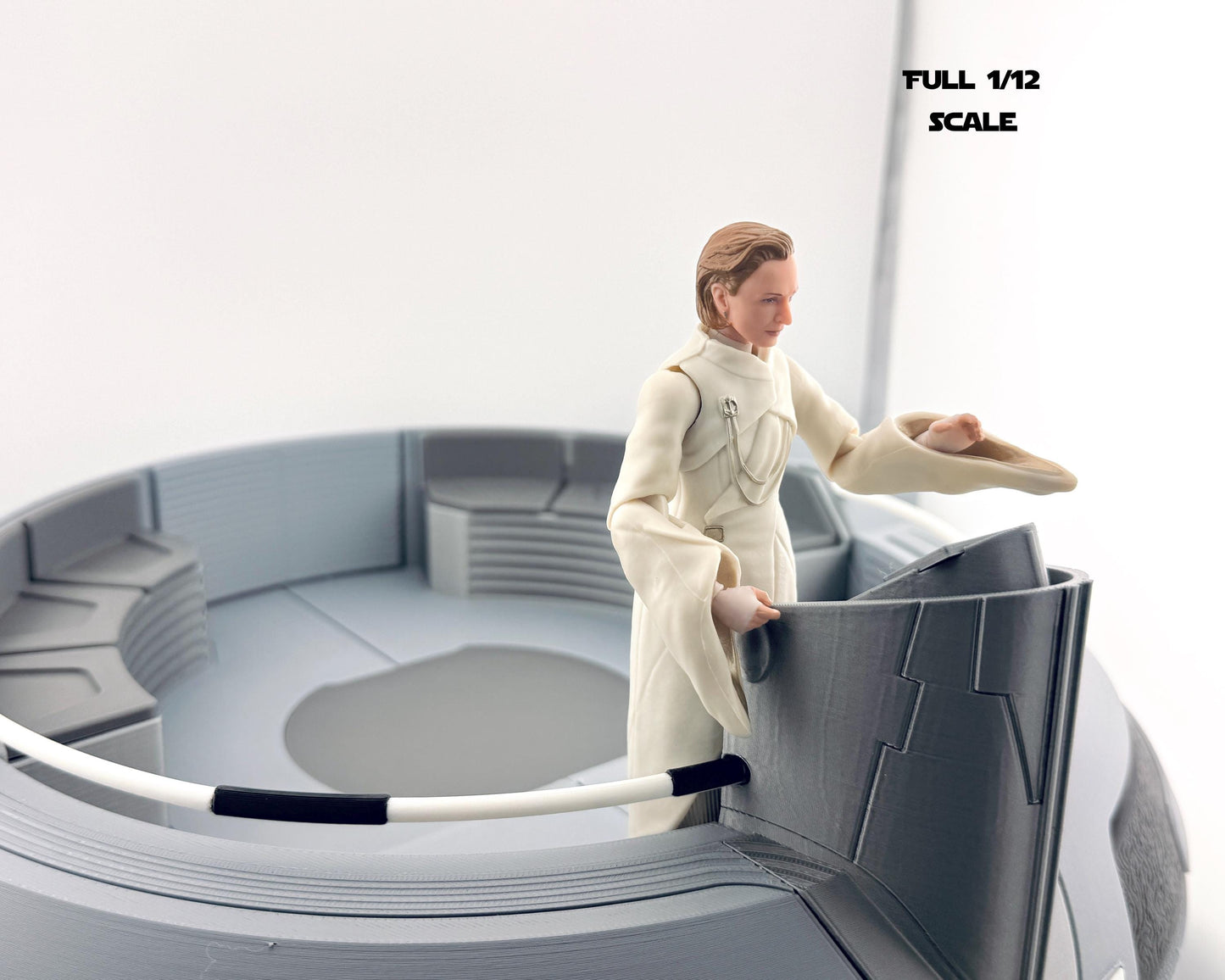 Senate Pod Diorama 1/12 Scale | Star Wars Black Series Display Stand 6 Inch Figure Diorama | Model Kit and Size Options | Landspeeder Luke