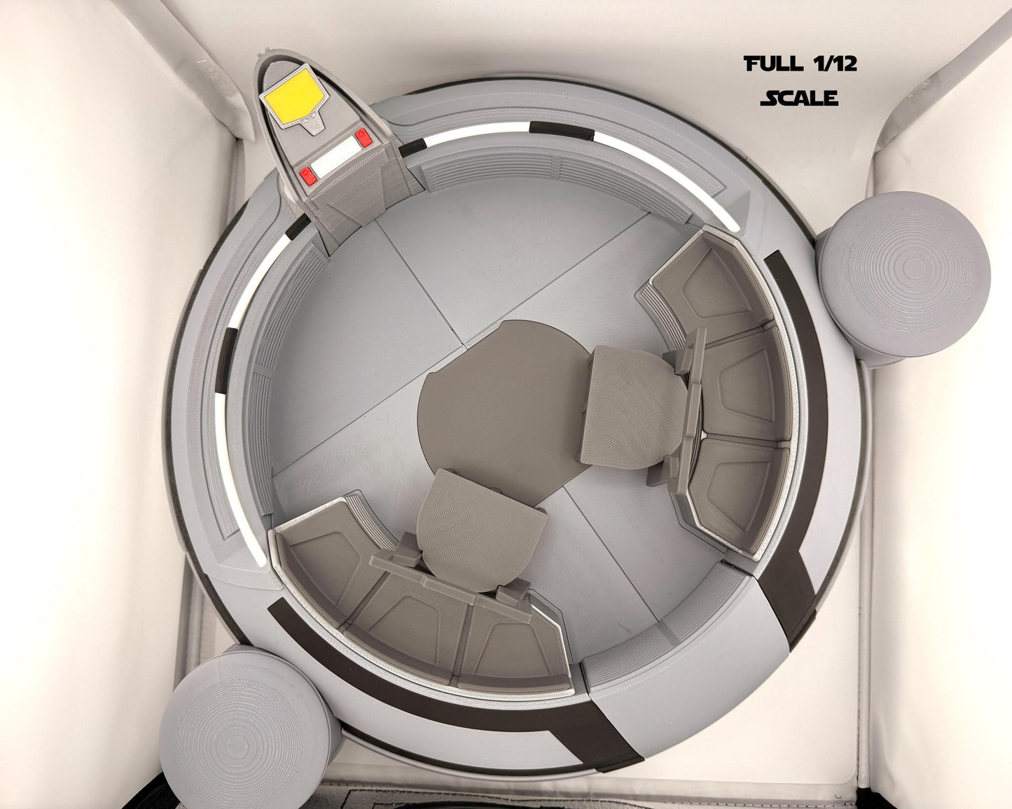 Senate Pod Diorama 1/12 Scale | Star Wars Black Series Display Stand 6 Inch Figure Diorama | Model Kit and Size Options | Landspeeder Luke