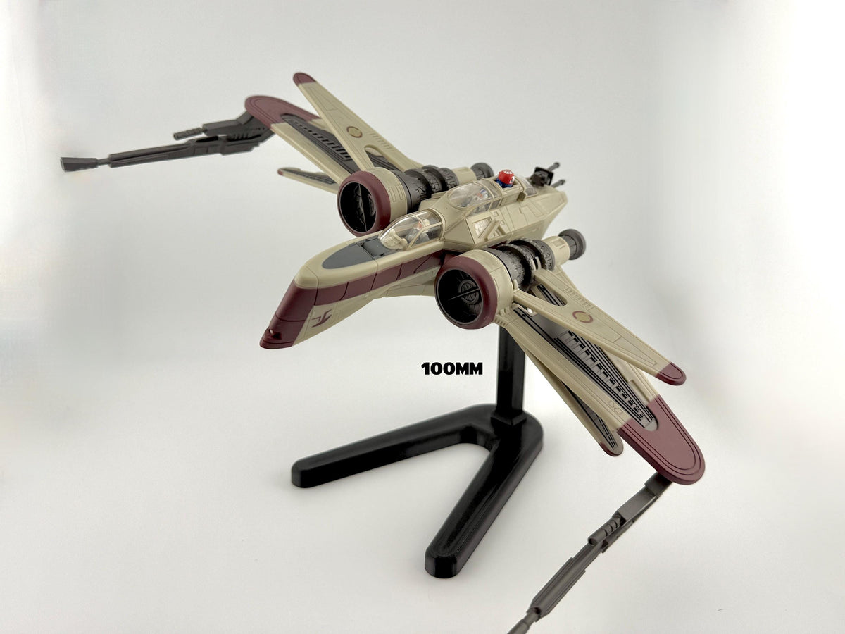 ARC-170 Flight Stand STL File | Modular Display Stand for Micro Galaxy Squadron | Cosmic Swap Flight Stands Digital Download