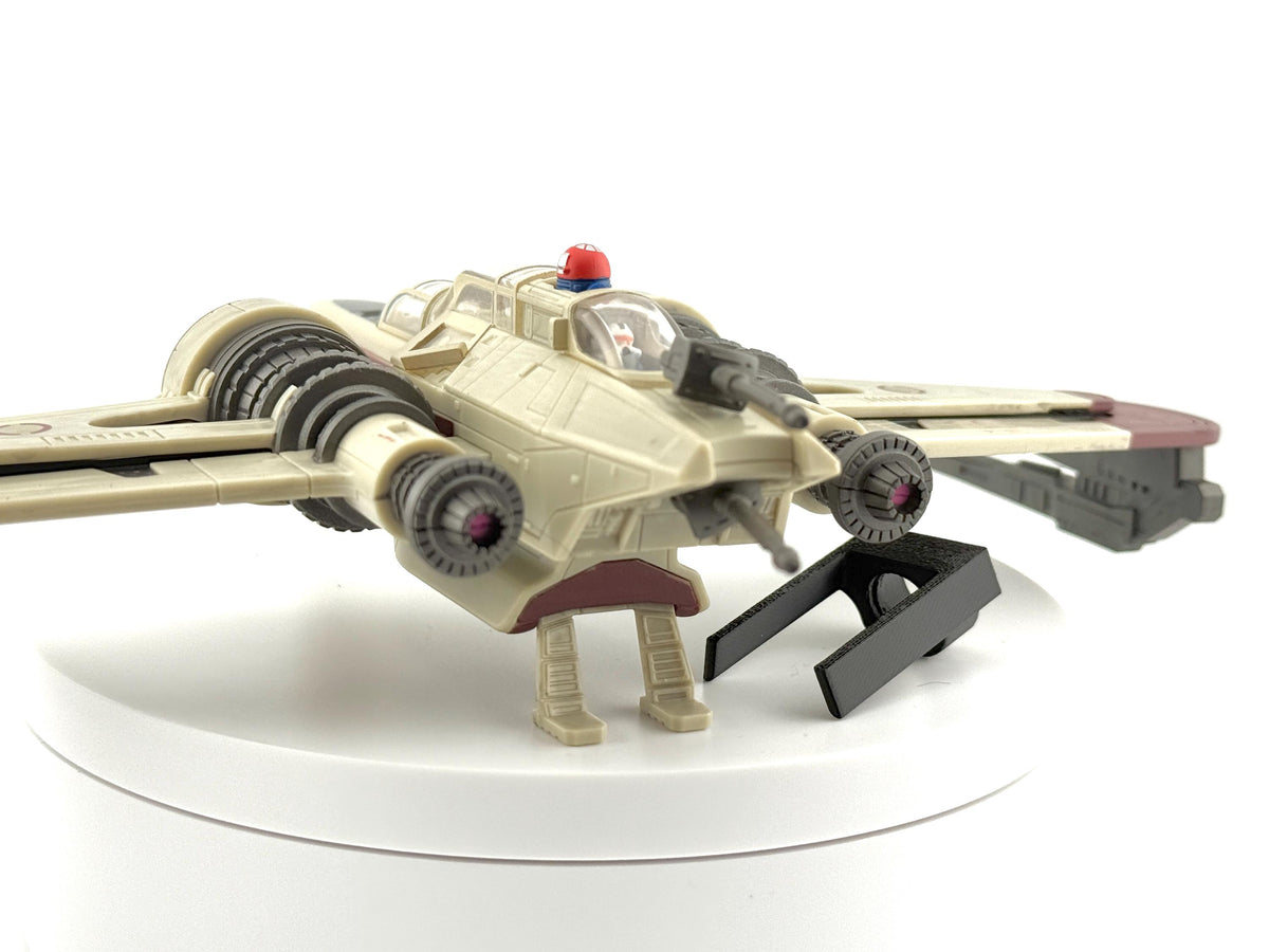 ARC-170 Flight Stand STL File | Modular Display Stand for Micro Galaxy Squadron | Cosmic Swap Flight Stands Digital Download