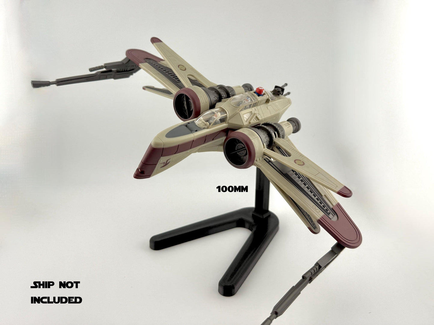 ARC-170 Flight Stand for Micro Galaxy Squadron | Cosmic Swap Flight Stands | Fixed-Height, Multi-Height, Dynamic Packs| Durable Flight Stand