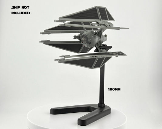 TIE Defender Flight Stand for Micro Galaxy Squadron | Cosmic Swap Flight Stands | Fixed-Height, Multi-Height, Dynamic Packs