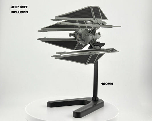 TIE Defender Flight Stand STL File for Micro Galaxy Squadron | Cosmic Swap Flight Stands | Modular Display System Digital Download