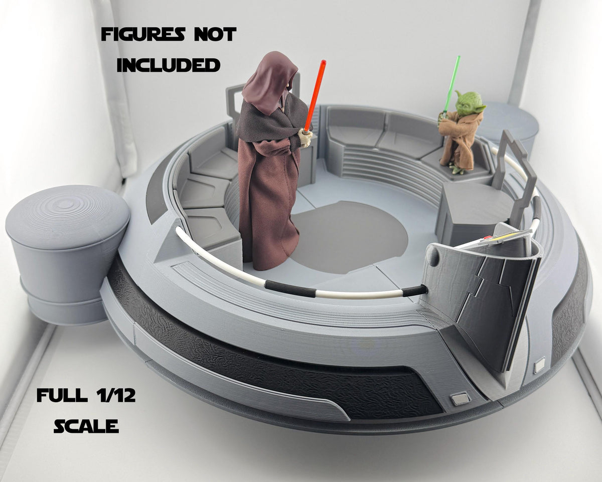 Senate Pod Diorama 1/12 Scale | Star Wars Black Series Display Stand 6 Inch Figure Diorama | Model Kit and Size Options | Landspeeder Luke