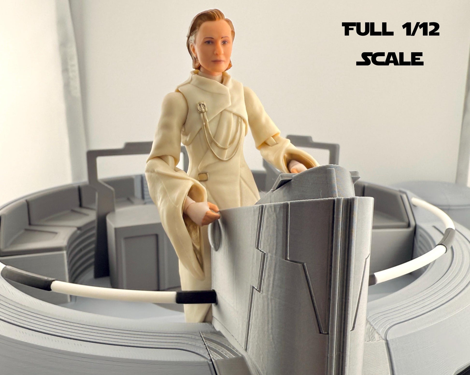 Senate Pod Diorama 1/12 Scale | Star Wars Black Series Display Stand 6 Inch Figure Diorama | Model Kit and Size Options | Landspeeder Luke