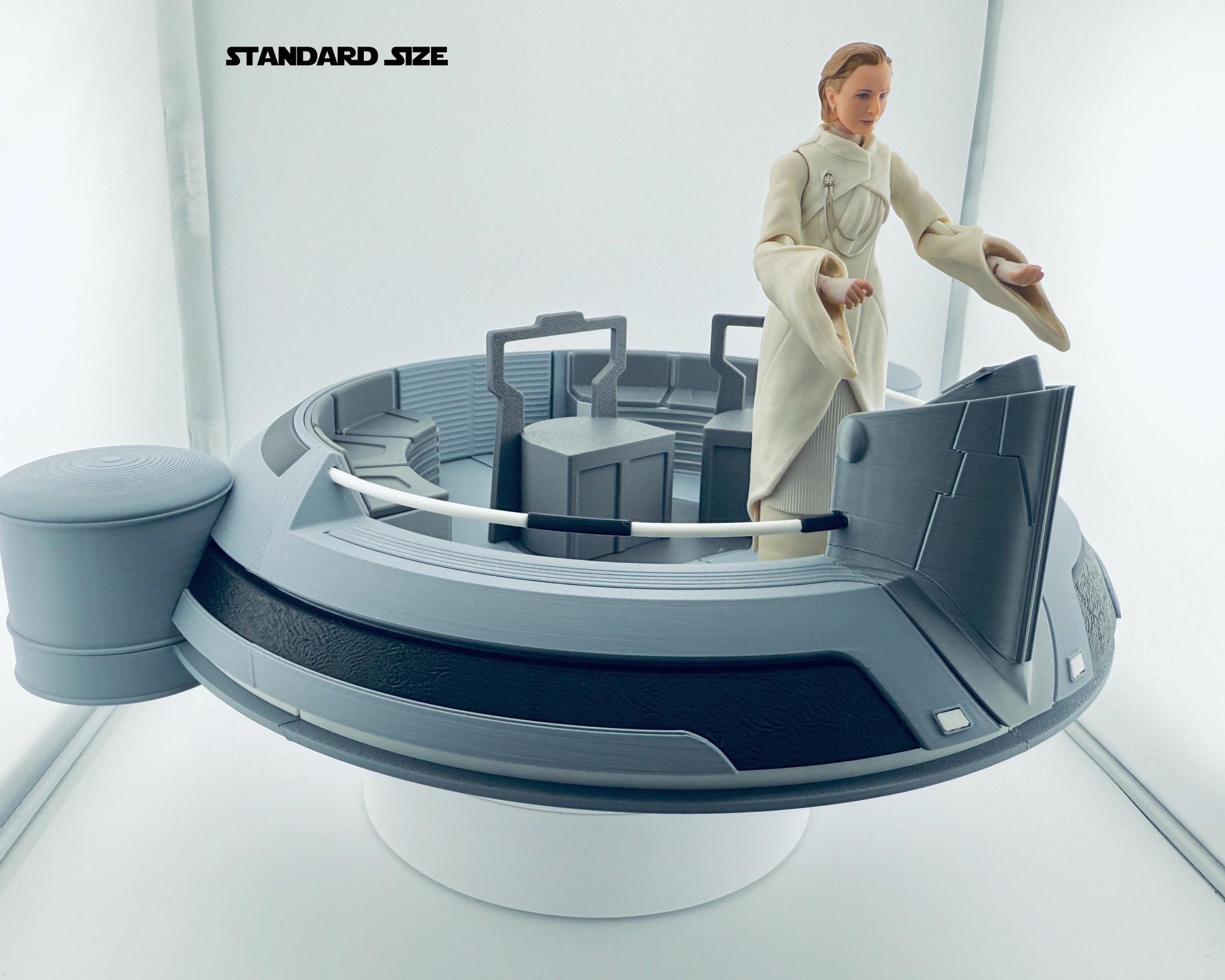 Senate Pod Diorama 1/12 Scale | Star Wars Black Series Display Stand 6 Inch Figure Diorama | Model Kit and Size Options | Landspeeder Luke