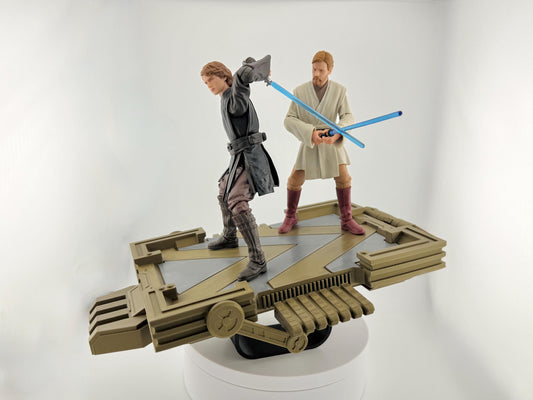 Mustafar Platform for Star Wars the Black Series | Duel on Mustafar Diorama 1/12 Scale | Black Series Display Stand | Landspeeder Luke