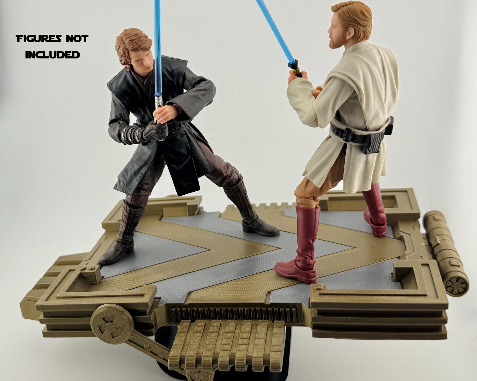 Mustafar Platform for Star Wars the Black Series | Duel on Mustafar Diorama 1/12 Scale | Black Series Display Stand | Landspeeder Luke