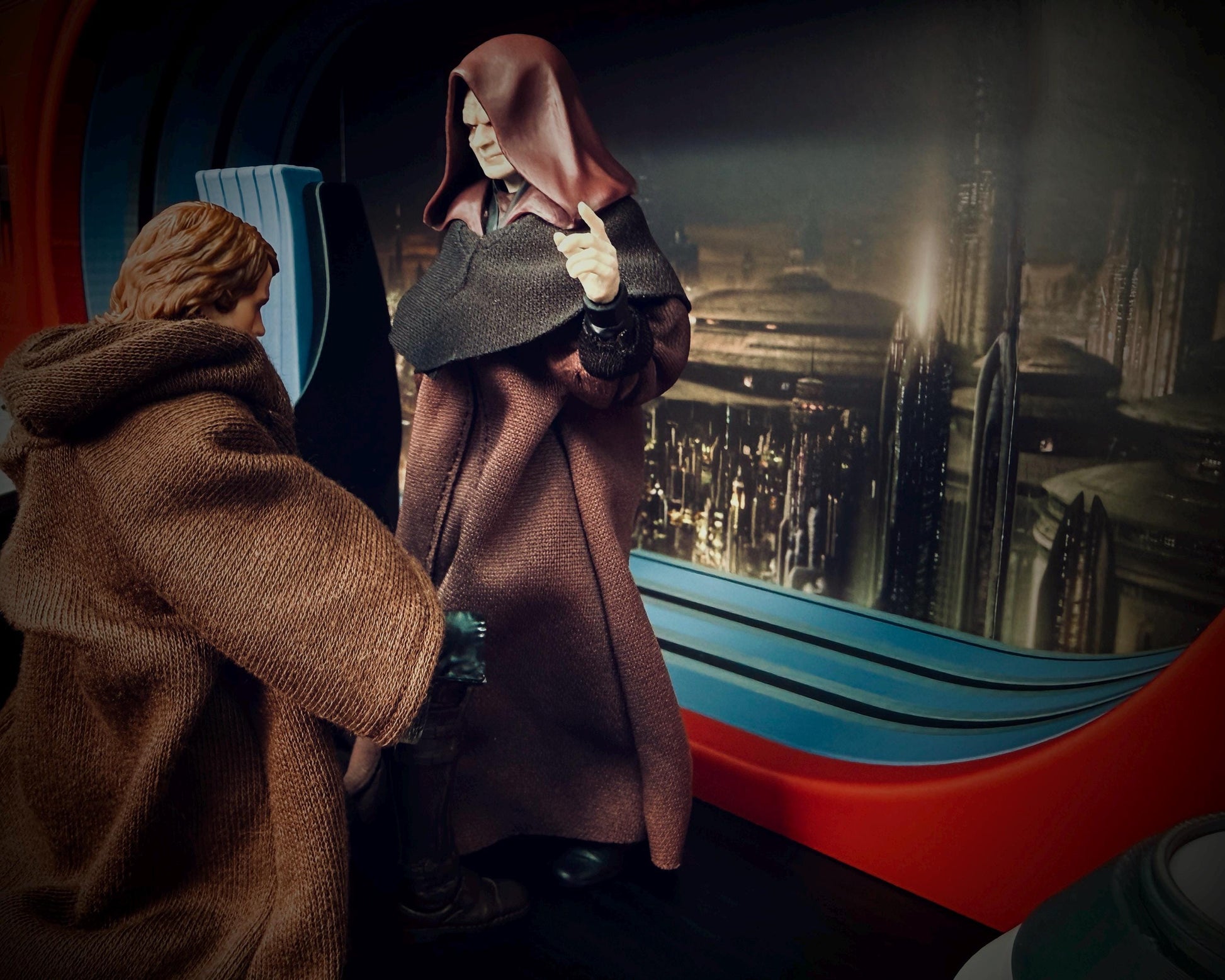 Palpatine's Office Diorama 1/12 Scale | Star Wars Black Series Display Stand for 6 Inch Figures | Choose Your Set | Landspeeder Luke