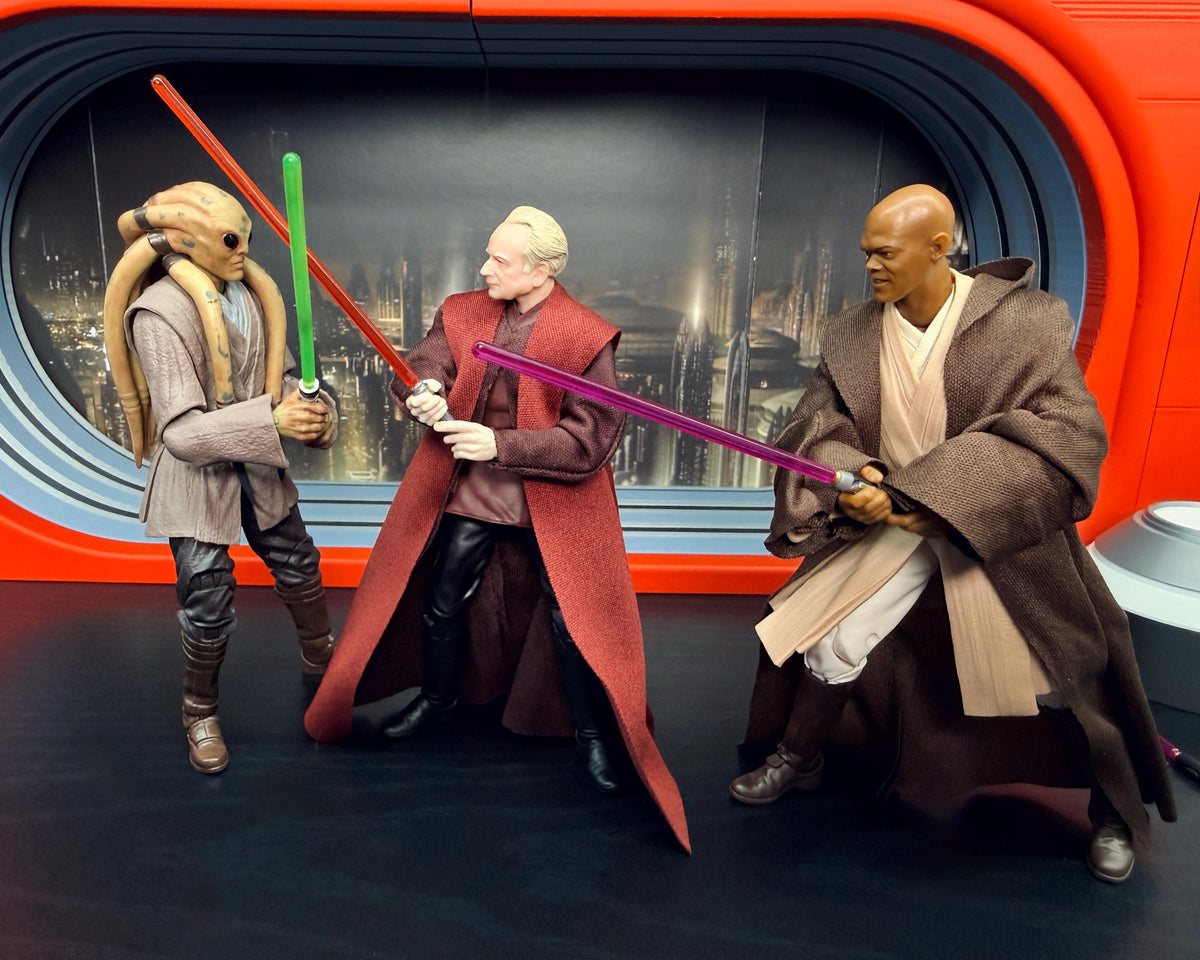 Palpatine's Office Diorama 1/12 Scale | Star Wars Black Series Display Stand for 6 Inch Figures | Choose Your Set | Landspeeder Luke