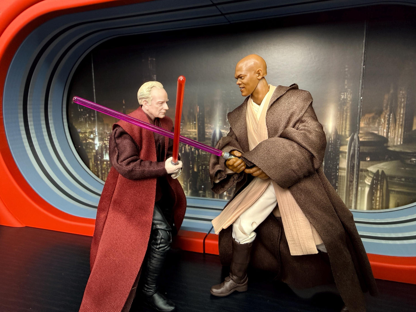 Palpatine's Office Diorama 1/12 Scale | Star Wars Black Series Display Stand for 6 Inch Figures | Choose Your Set | Landspeeder Luke