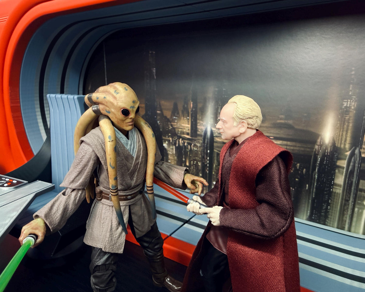 Palpatine's Office Diorama 1/12 Scale | Star Wars Black Series Display Stand for 6 Inch Figures | Choose Your Set | Landspeeder Luke
