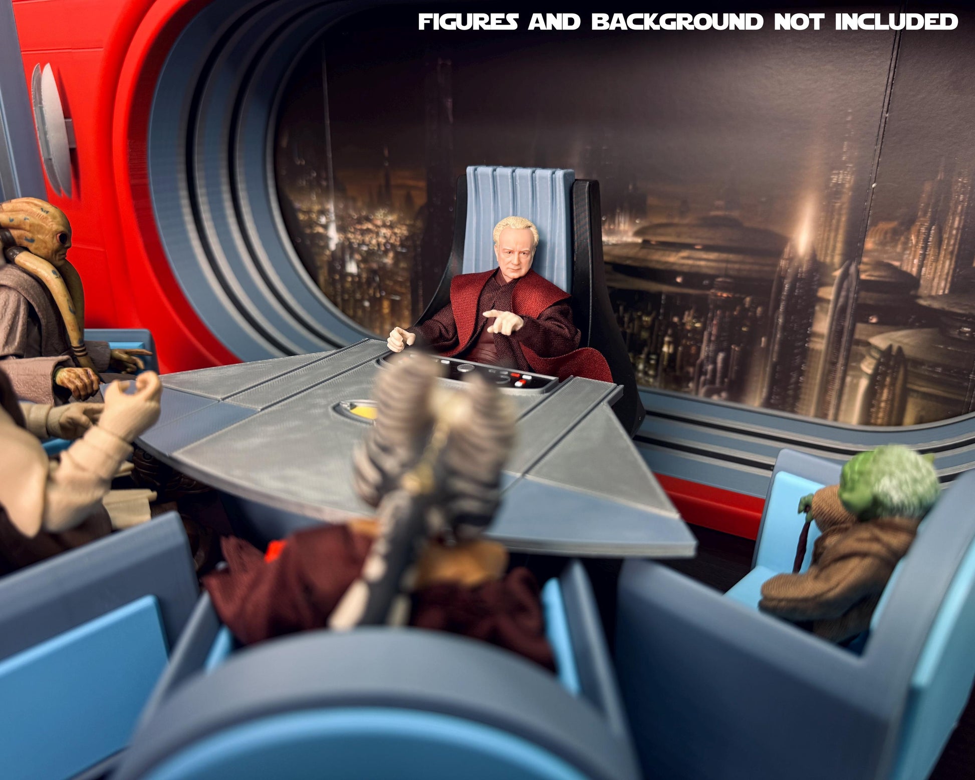 Palpatine's Office Diorama 1/12 Scale | Star Wars Black Series Display Stand for 6 Inch Figures | Choose Your Set | Landspeeder Luke