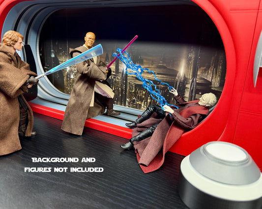 Palpatine's Office Diorama 1/12 Scale | Star Wars Black Series Display Stand for 6 Inch Figures | Choose Your Set | Landspeeder Luke