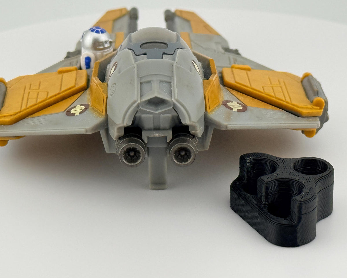 Jedi Interceptor Flight Stand for Micro Galaxy Squadron | Cosmic Swap Display Stand Packs