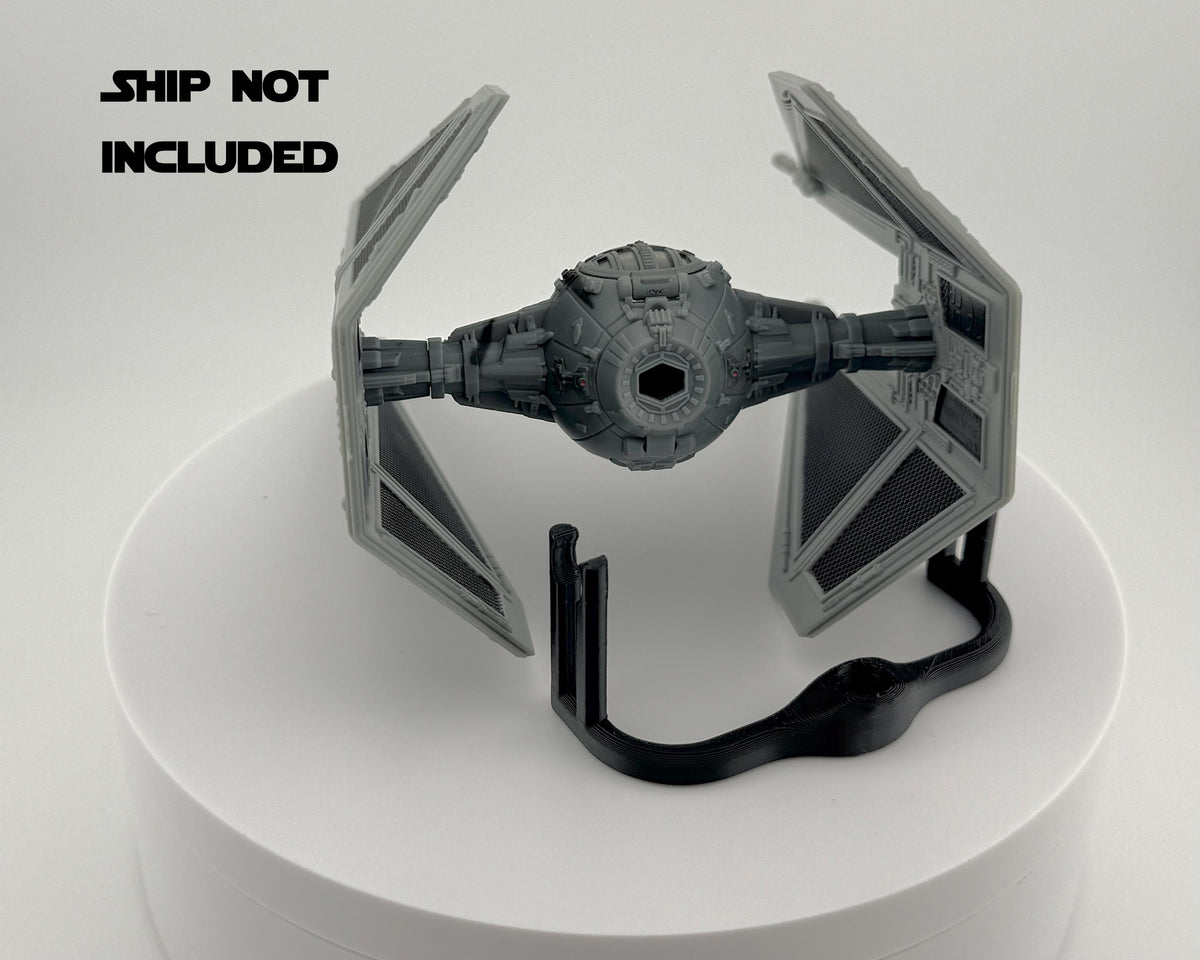 TIE Interceptor Flight Stand for Micro Galaxy Squadron | Cosmic Swap Flight Stands | Fixed-Height, Multi-Height, Dynamic Packs | Starfighter