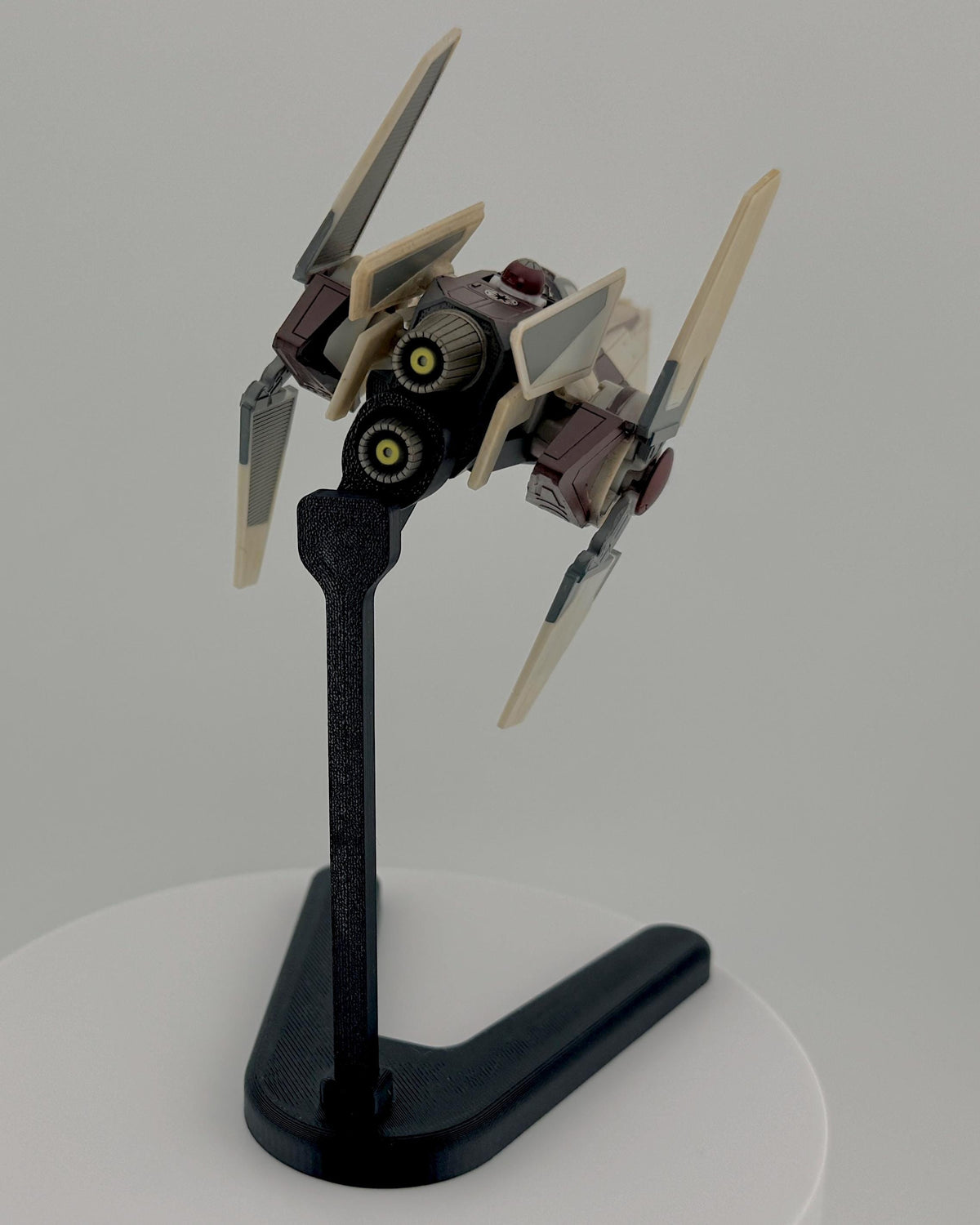 V Wing Torrent Starfighter Flight Stand for Micro Galaxy Squadron | Cosmic Swap Display Stand Packs