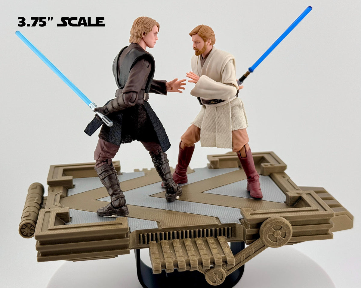 Mustafar Platform for Star Wars the Black Series | Duel on Mustafar Diorama 1/12 Scale | Black Series Display Stand | Landspeeder Luke