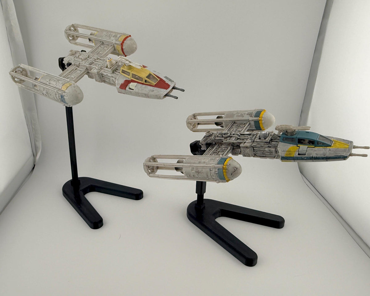 Y-Wing Flight Stand for Micro Galaxy Squadron | Cosmic Swap Display Stand Packs
